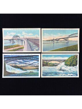 Vintage Postcard Lot Bridges Niagara Falls Peace Steel Arch Whirlpool Rapids NY